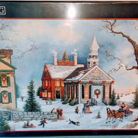 Christmas At Stone Chapel Lang 1000 Piece Puzzle - Picture 1 of 5